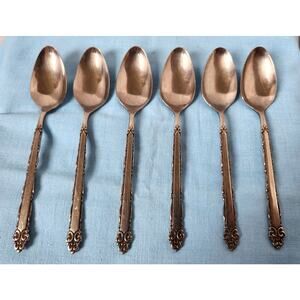 EKCO Eterna Mary Ellen Stainless Teaspoons Set of 6 Vtg Flatware Replacement